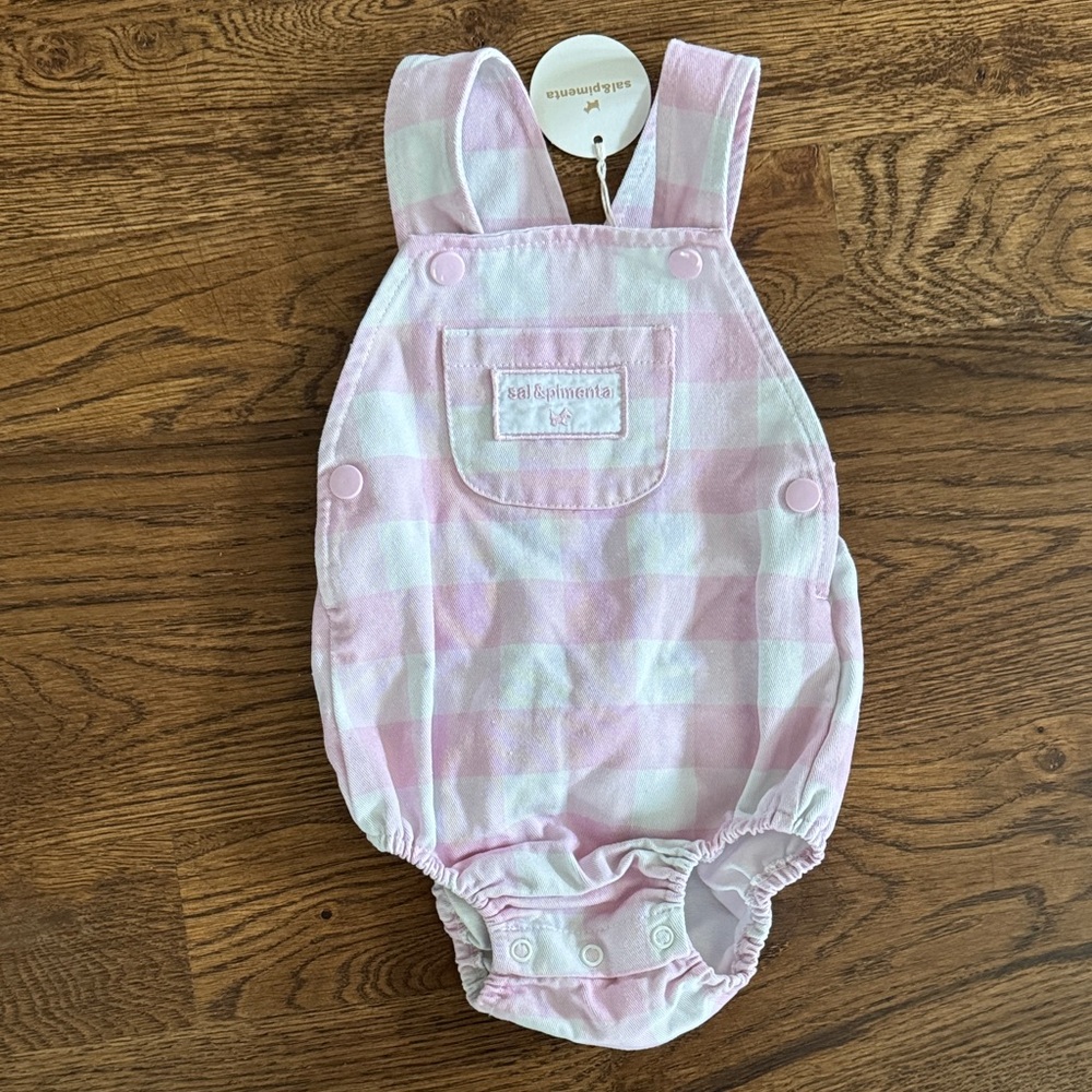 sal & pimenta New With Tags Palo Check Romper